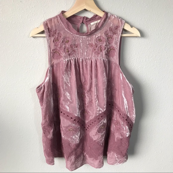 Anthropologie Tops - (Floreat) Velvet Tank Top Blouse Anthropologie